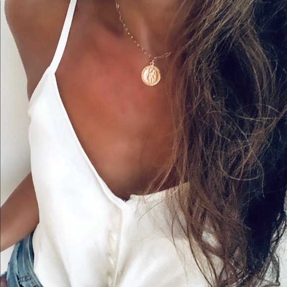 14k Gold Filled Saint Christopher Choker Necklace - Picture 16 of 16